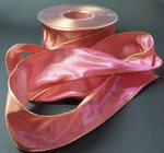 Geschenkband 40mm pink/lachs mit Draht